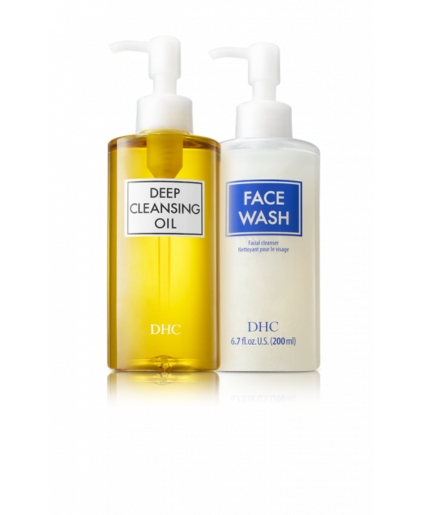 DHC The Purifying Double Cleanse Set - DHC Deep Cleansing Oil 6.7 fl oz & DHC Face Wash 6.7 fl oz
